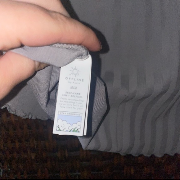 Aerie grey striped mini skirt - Picture 2 of 8